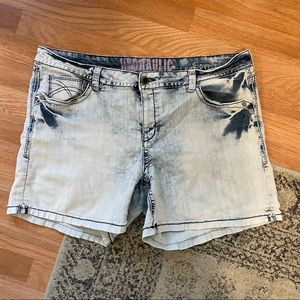 Hydraulic Size 20 Acid Washed Denim Shorts